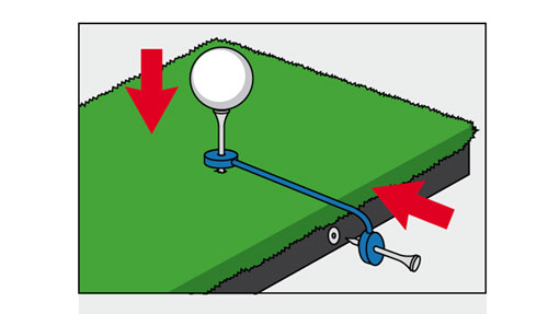 NeverLostGolf ™ is easy to use on a golfing mat surface